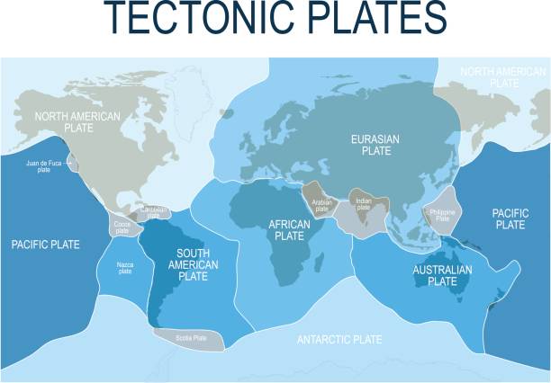 illustrazioni stock, clip art, cartoni animati e icone di tendenza di tettonica - continents globe continent tectonic