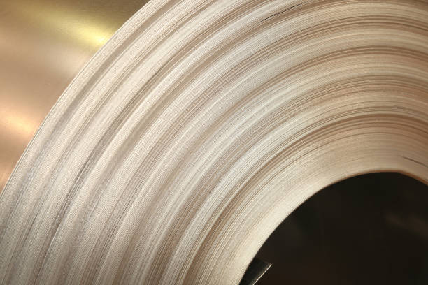 istock Rolls of steel sheet 695975636