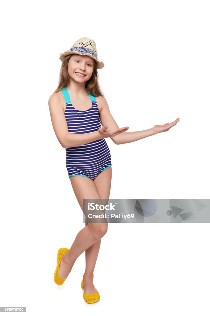 Smiling Girl In Swimsuit Showing Open Hand Palm Stock Photo - Download Image Now - Full Length, Girls, Swimwear - iStock Smiling Girl In Swimsuit Showing Open Hand Palm Stock Photo - Download Image Now - Full Length, Girls, Swimwear - iStock