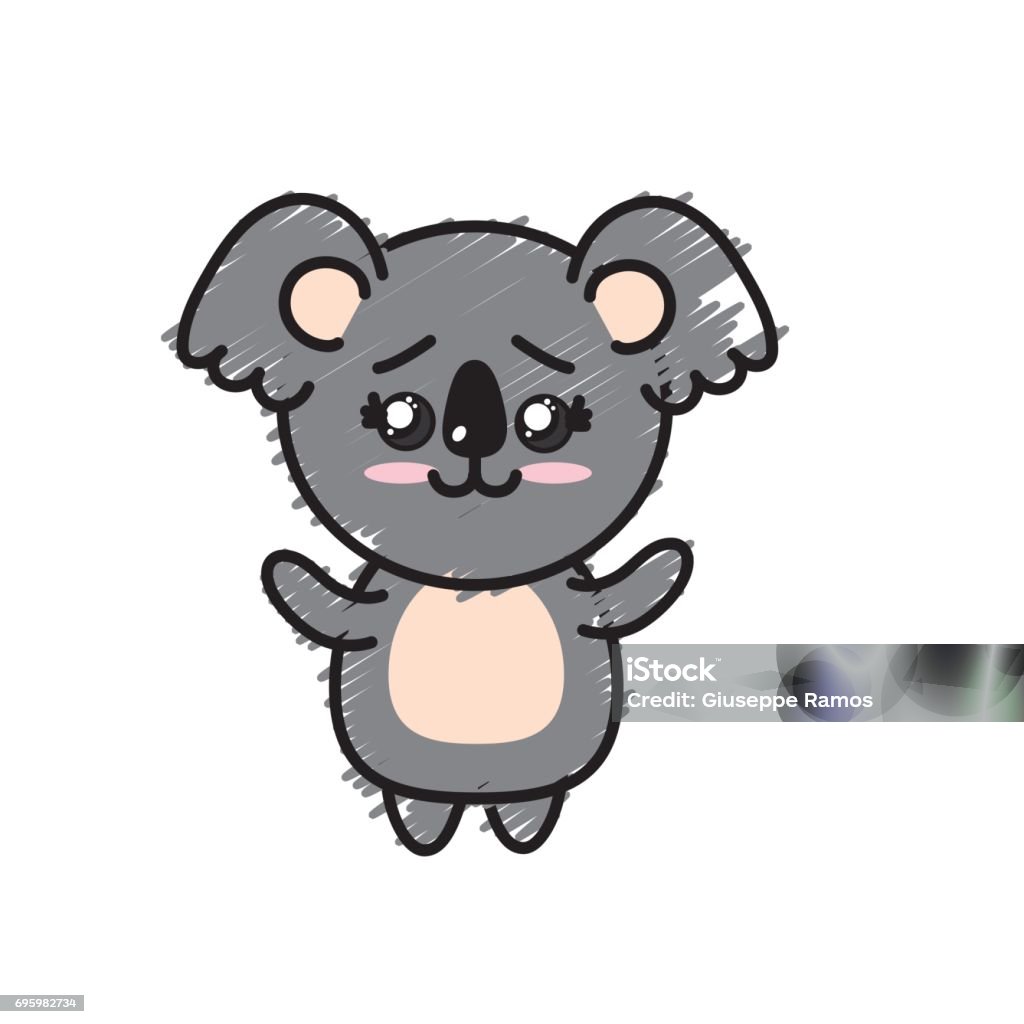 Ilustración de Animal Salvaje Lindo Koala Con Expresión De La Cara y más  Vectores Libres de Derechos de Alegre - iStock