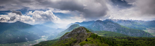 istock Panoramic Aerial View of Lake Garda 695983194