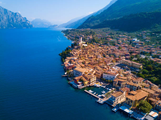 istock Aerial View of Malcesine, Lake Garda, Italy 695986830