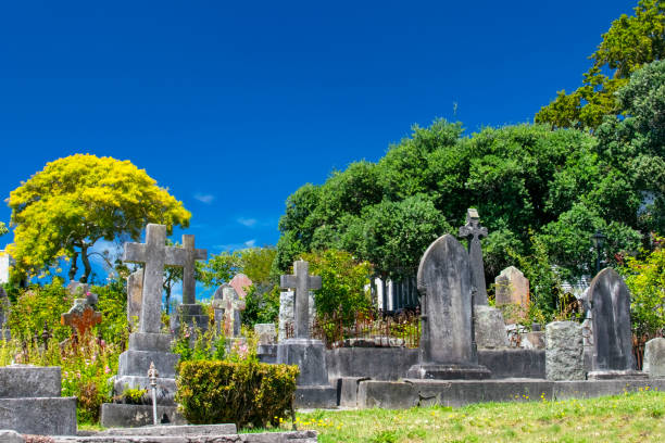 Cathedral Church and Graveyard stock photo