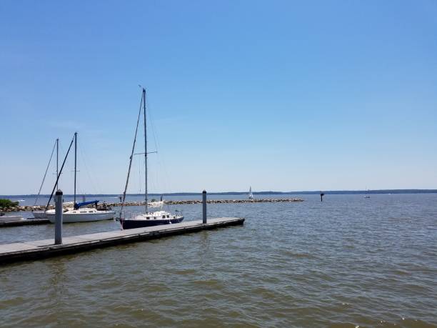 istock water with boats and a pier 695992012