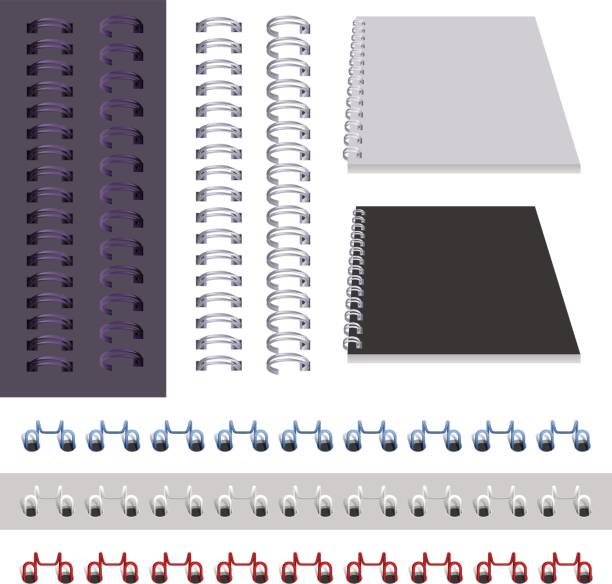 Set binder spring isolated on white Set binder spring isolated on white. Vector illustration book binding illustrations stock illustrations