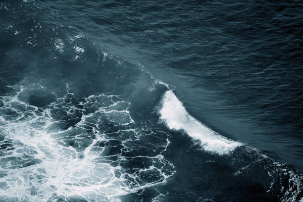 istock Big wave crashes on to the shore 695995522