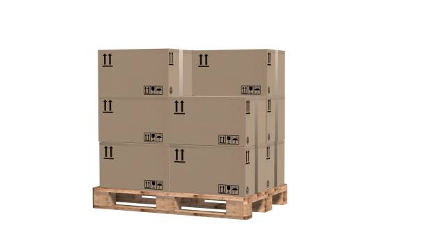 istock cardboard boxes on pallet isolated on white 695999112