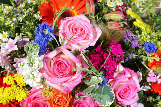 istock Bouquet of fresh Summer Flowers 696009450