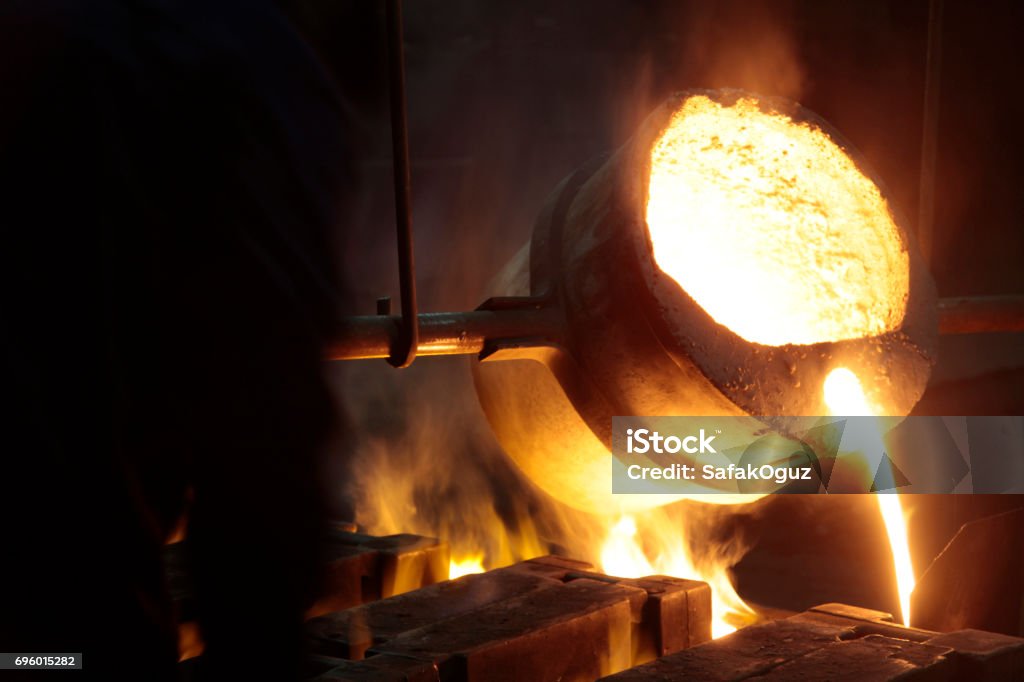 Liquid Molten Steel Industry Steel Stock Photo
