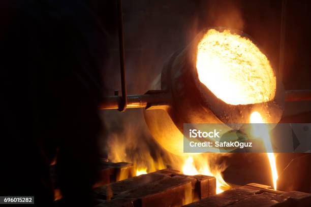 Foto de Liquid Indústria De Aço Fundido e mais fotos de stock de Aço - Aço, Metal, Metarlúgica