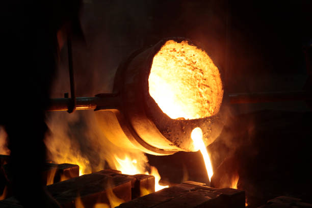 istock Liquid Molten Steel Industry 696017816