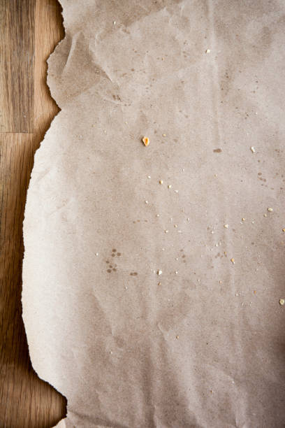 Butcher paper table background stock photo