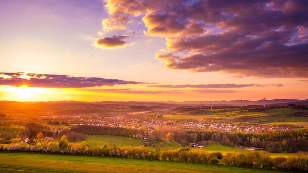 istock The landscape at sunset in Germany, Low Saxony 696038678