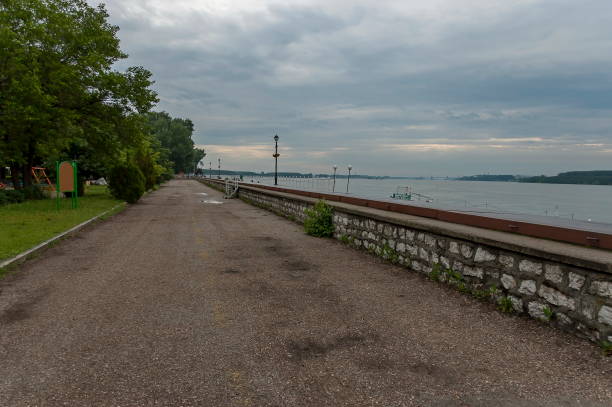istock Riverside walk in Vidin town along river Danube, Bulgaria 696048910
