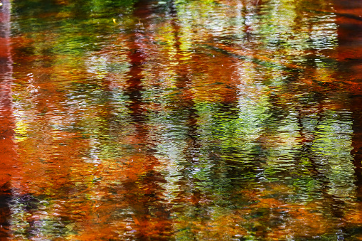 Close up photo of colorful abstract water reflection