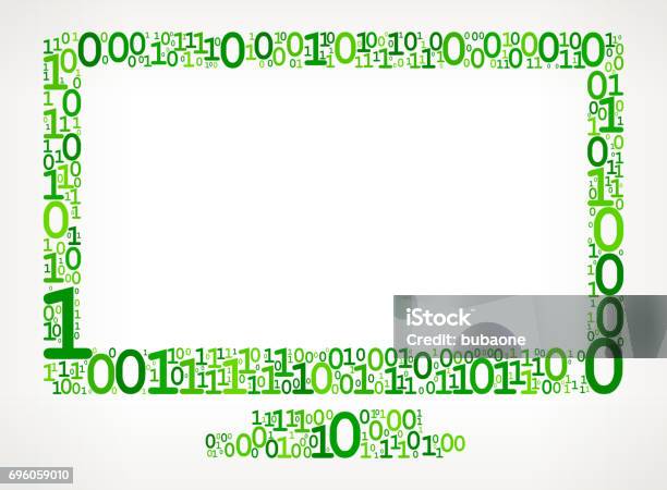00000001 Monitor Binary Code Zero One Vector Illustration Stock Illustration ...