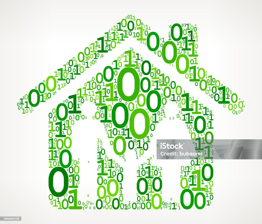 Binary Code Houses Home Family Binary Code Zero One Vector Illustration Stock Illustration ...
