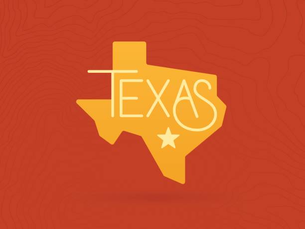 Texas Texas State Map Symbol fort worth stock illustrations