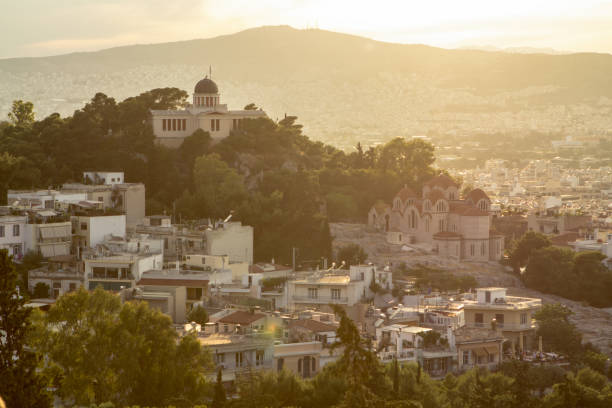istock Bird eye view of Athens 696070478