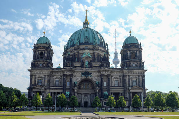 베를리너 dom - panoramic gothic style berlin cathedral berlin germany 뉴스 사진 이미지