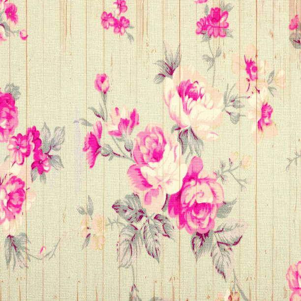 istock Rose vintage from fabric on wooden background. 696081532