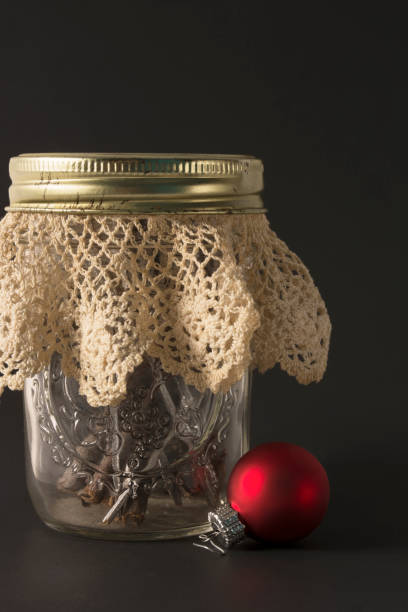 istock mason jar at Christmas 696084054