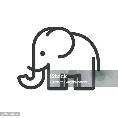 istock Minimal elephant 696094594