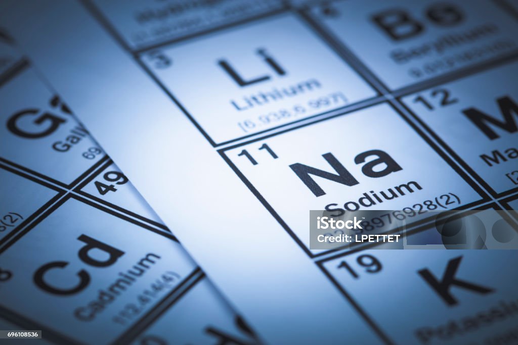 Sodium Elements Example Periodic Table Of The Elements Stock Photo - Download Image Now ...