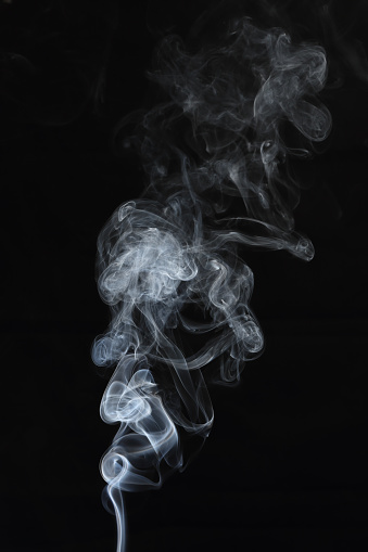 White Smoke Isolated On Black Stock Photo - Download Image Now - Cut ...