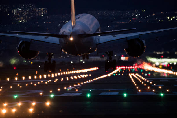 istock Airplane and airport and light. 696113794