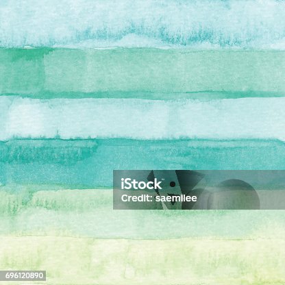 istock Watercolor Stripes Background Green 696120890