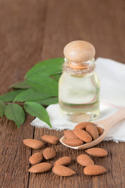 istock Almond oil with almond. 696124412
