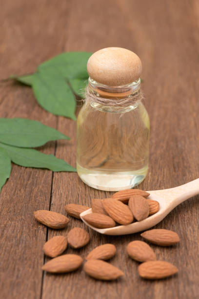 istock Almond oil with almond. 696124424