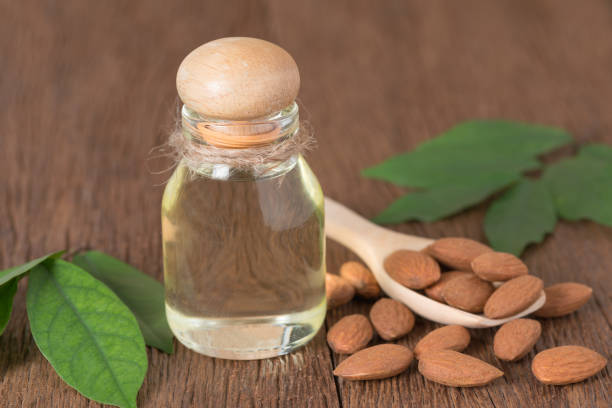 istock Almond oil with almond. 696124430