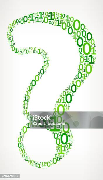 Question Mark Binary Code Zero One Vector Illustration Stock ...