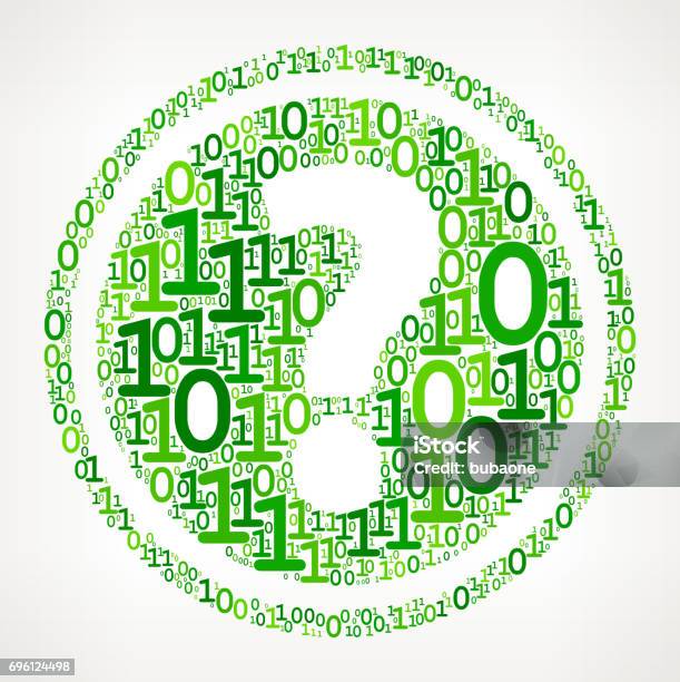 Question Mark Binary Code Zero One Vector Illustration Stock ...