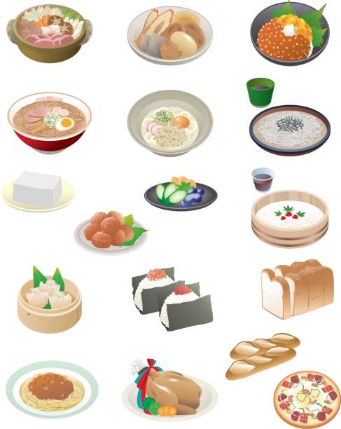 日本の料理 - 漬物点のイラスト素材／クリップアート素材／マンガ素材／アイコン素材