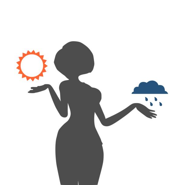 ilustrações de stock, clip art, desenhos animados e ícones de tv weather reporter at work - weather meteorologist meteorology symbol
