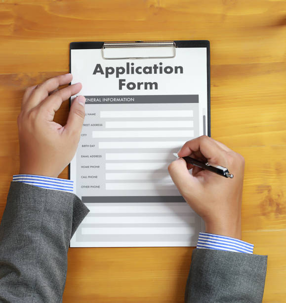 istock business man working on laptop computer use Online Web Job Application Form moniter 696143900
