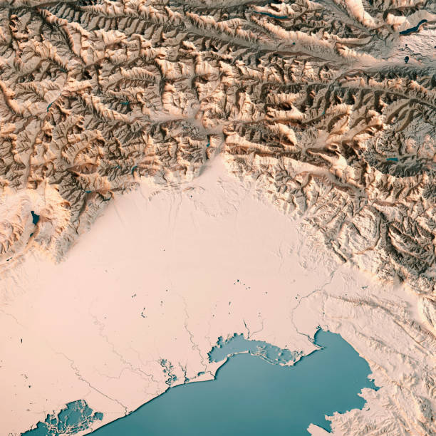 istock Friuli-Venezia Giulia State Italy 3D Render Topographic Map Neutral 696159516