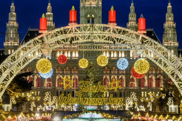 istock Vienna at Christmas, Rathausplatz - Austria 696160136