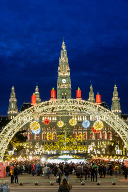 istock Vienna at Christmas, Rathausplatz - Austria 696162308