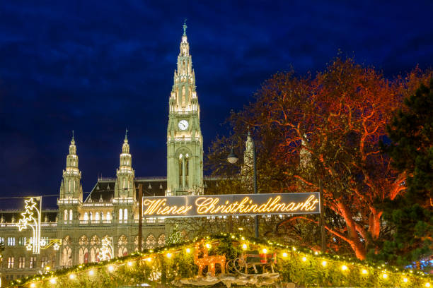 istock Vienna at Christmas, Rathausplatz - Austria 696162516