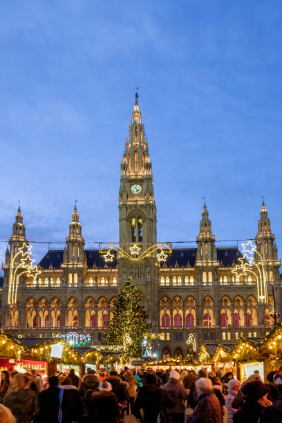istock Vienna at Christmas, Rathausplatz - Austria 696163366