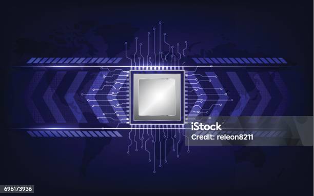 Computer Processor Technology Vector Stock Illustration - Download ...
