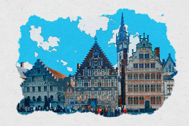 istock Sketch Art Ghent 696175218