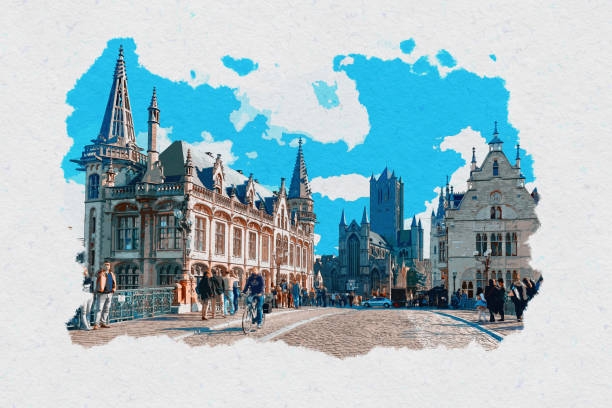 istock Sketch Art Ghent 696177794