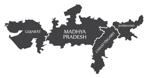 Gujarat Madhya Pradesh Chhattisgarh Jharkhand Bản Đồ Minh Họa Các Bang Ấn Độ Hình minh họa Sẵn có - Tải xuống Hình ảnh Ngay bây giờ - iStock