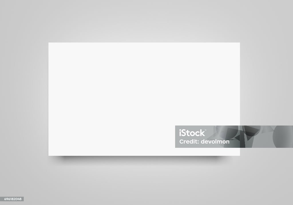 White flat 3d rendering blank banner paper sheet mockup on light grey background. Flayer, poster template for your design. White flat 3d rendering blank banner paper sheet mockup on light grey background. Flayer, poster template for your design Advertisement stock illustration