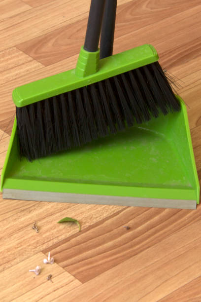 istock Floor brush and scoop 696183770
